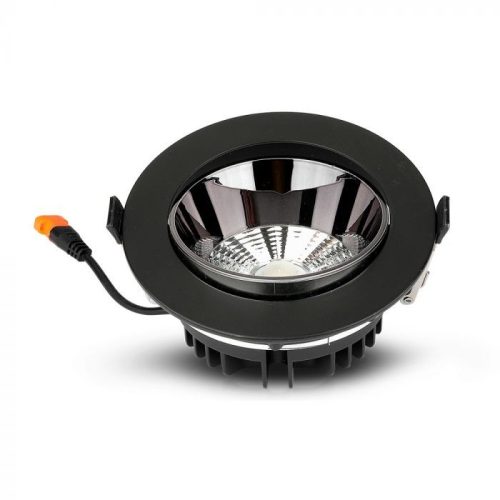 V-TAC Led COB beépíthető lámpa 30W 6400K - fekete - 20059