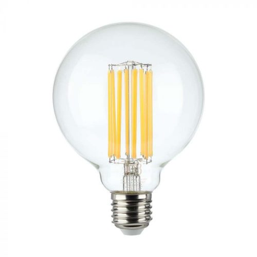 V-TAC Átlátszó LED izzó filament COG  E27 G95 18W 3000K nagygömb - 212803