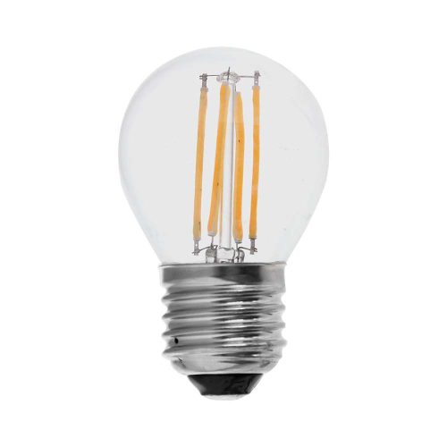 V-TAC Átlátszó LED izzó filament COG  E27 G45 4W 6400K kisgömb - 214428