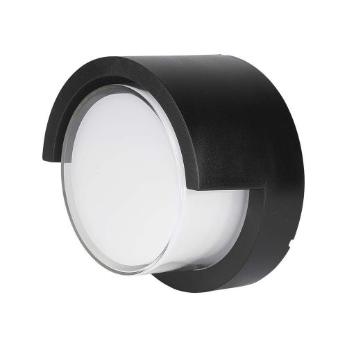 V-TAC LED 12W Fali világítás kerek forma - fekete - 3000K - IP65 - 218537