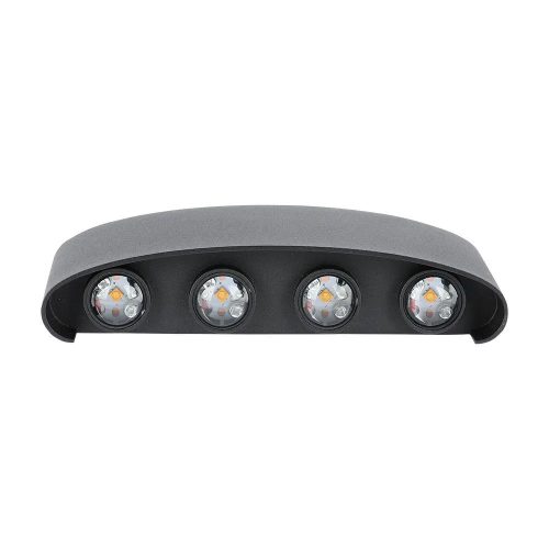 V-TAC 7W LED Fali lámpa IP54 fekete 3000K - 218619