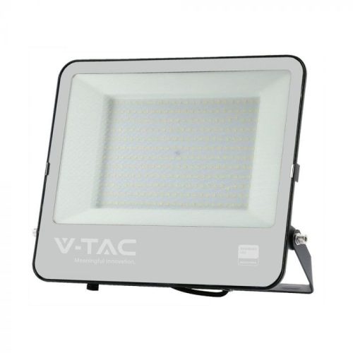 V-TAC 200W LED reflektor 115° 6500K fekete házas, szürke matt üveggel , 1 m hosszú vezetékkel (Samsung Chip) -23601