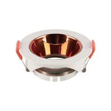 V-TAC Led GU10 Spot Keret kerek beépíthető - fehér + rose gold - 6649