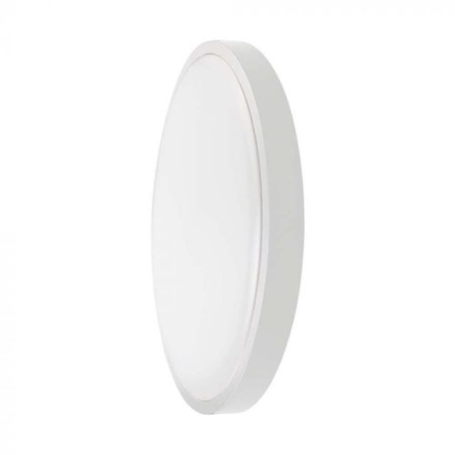 V-TAC LED mennyezeti lámpatest, mikrohullámú mozgásérzékelővel, fehér, kör alakú 18W 6500K IP44 (SAMSUNG CHIP) - 76611-24