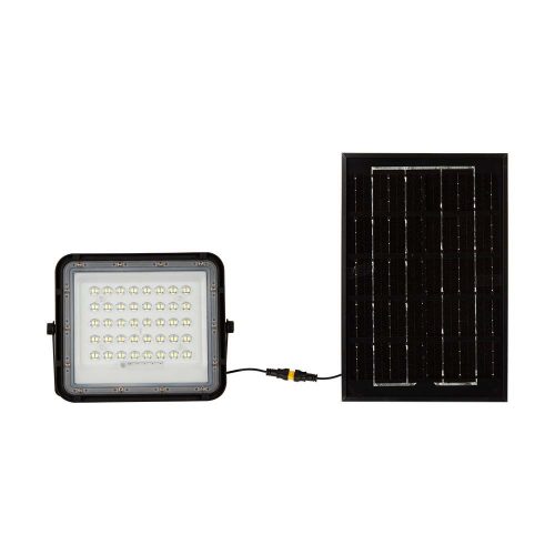 V-TAC 30W LED napelemes (SOLAR) reflektor távirányítóval 120° 6400K fekete házas  - 7829