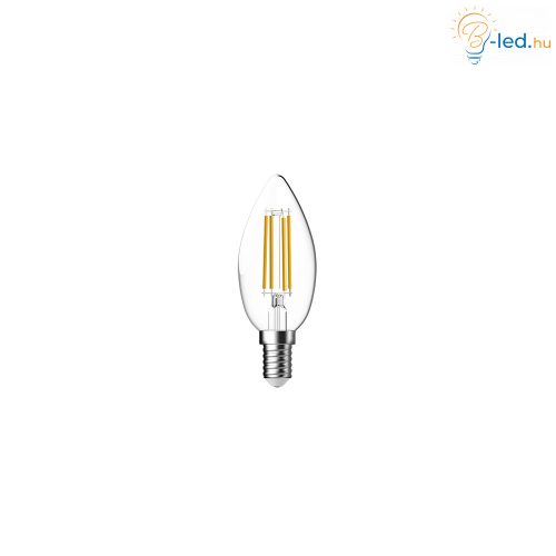 Tungsram Átlátszó LED izzó filament COG  E14 C35 4.5W 104lm/W 2700K 300° A++ gyertya - 93115521