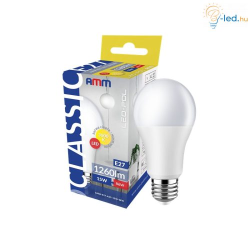 AMM LED izzó  E27 A65 15W 240° 6500K gömb - AMM04057