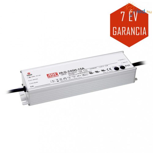 Mean Well LED Fémházas szerelhető tápegység 240W 16A 12V IP65 - HLG-240H-12A