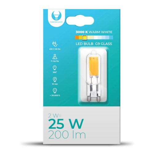 FL LED spotlámpa  G9 2W 200lm 230° 3000K kapszula - RTV003668